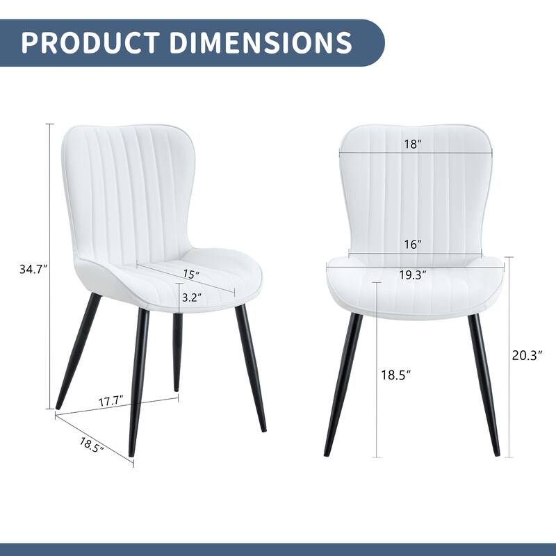 Modern Ergonomic Dining Chairs – 4-Pack Minimalist Set Featuring Curved Seat Cushions for Enhanced Comfort‌