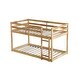 preview thumbnail 8 of 18, Elegant Twin over Twin Wood Bunk Kids Bed with Ladder,Guardrail