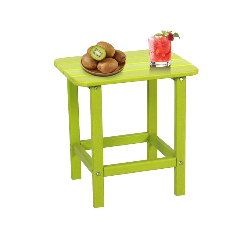 Aoodor Outdoor Adirondack Side Table HDPE End Table - 18"×14.5"