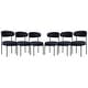 preview thumbnail 40 of 48, Bayville Mid-Century Curved Back Fabric Upholstered Metal Dining Chair (Set of 6)