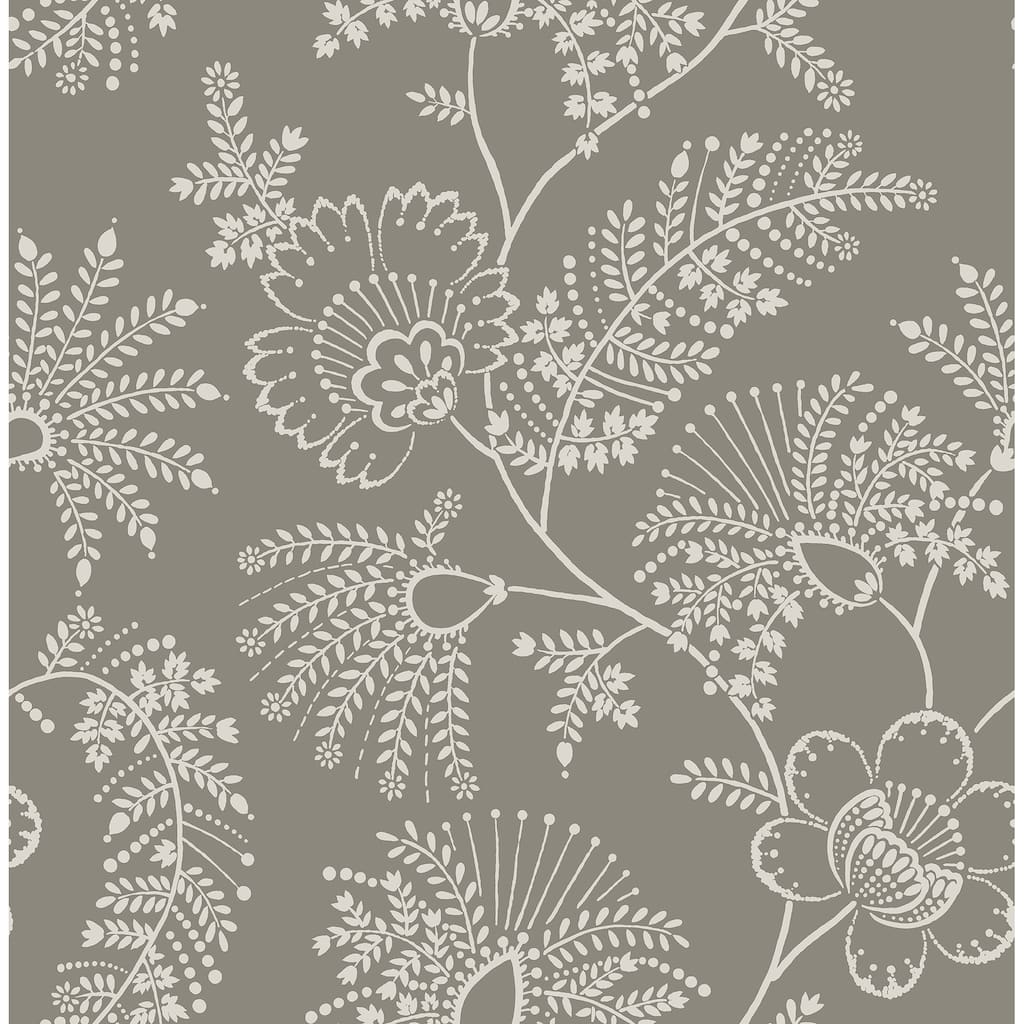 A-Street Prints Maeve Grey Jacobean Trail Wallpaper
