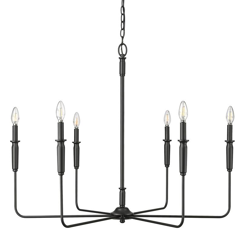 Millennium Lighting 29406 Savanne 6 Light 38" Wide Taper Candle Style