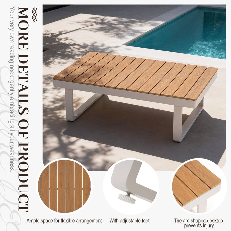 Outdoor Modular Aluminum Patio Conversation Set
