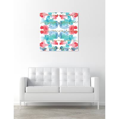Oliver Gal 'Watercolor Dessert' Abstract Wall Art Canvas Print - Blue, Red