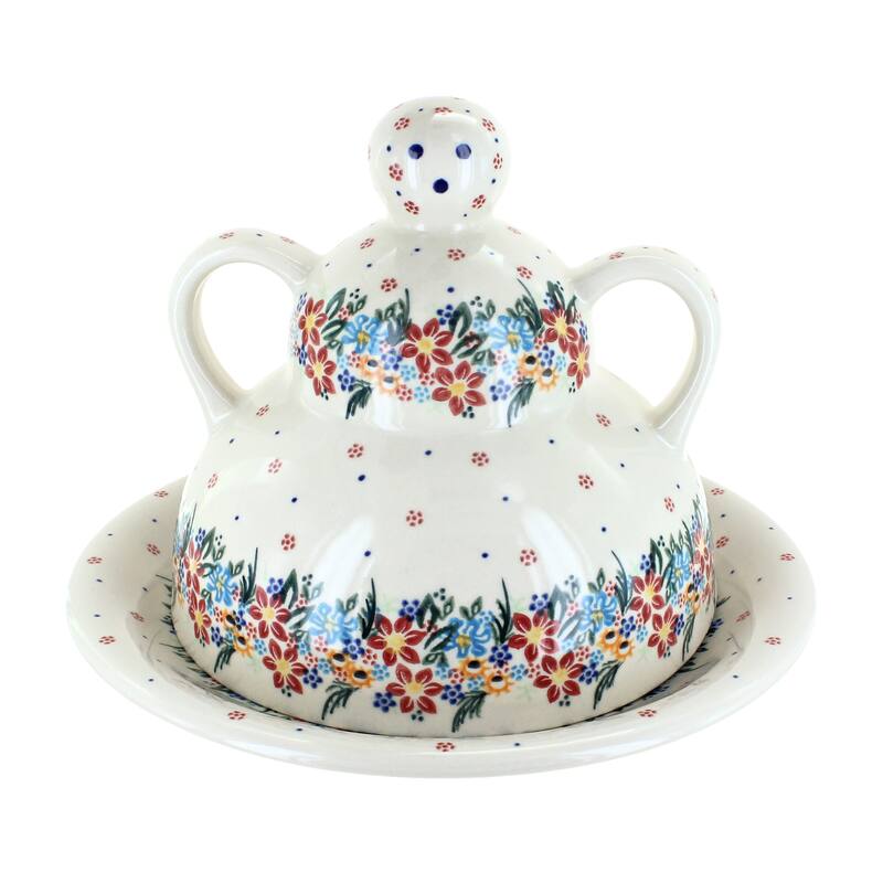 Blue Rose Polish Pottery 91 Vena Cheese Lady - Tara