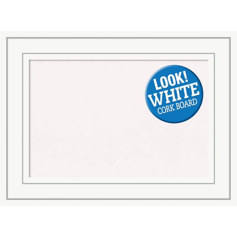 Framed White Cork Board, Craftsman White - small - 23 x 17"