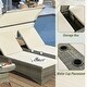 preview thumbnail 4 of 18, Roomfitters Patio Daybed, Outdoor Rattan Sun Lounger with Shelter Roof, Adjustable Backrest, Storage & Cup Holders