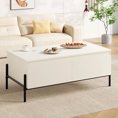Coffee Table White Center Table Modern Living Room Table