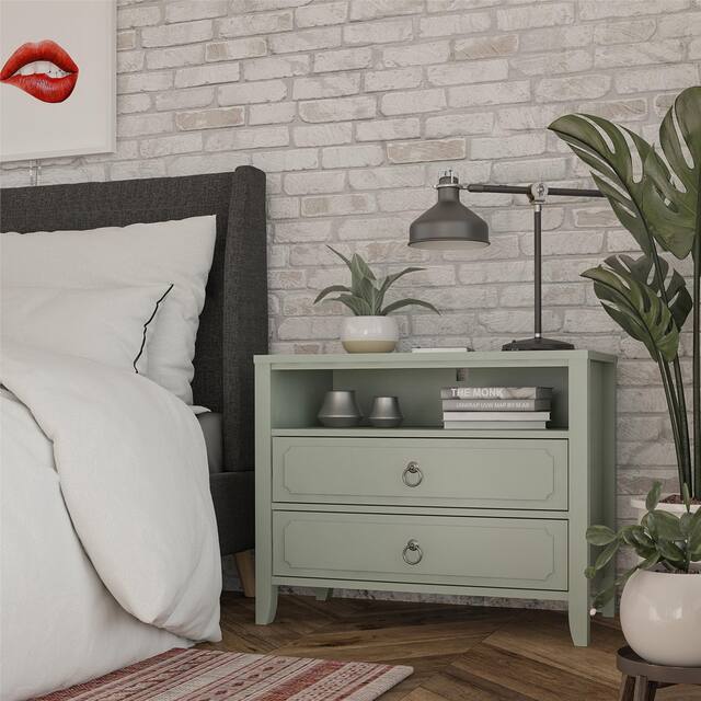 The Novogratz Her Majesty 2 Drawer Nightstand