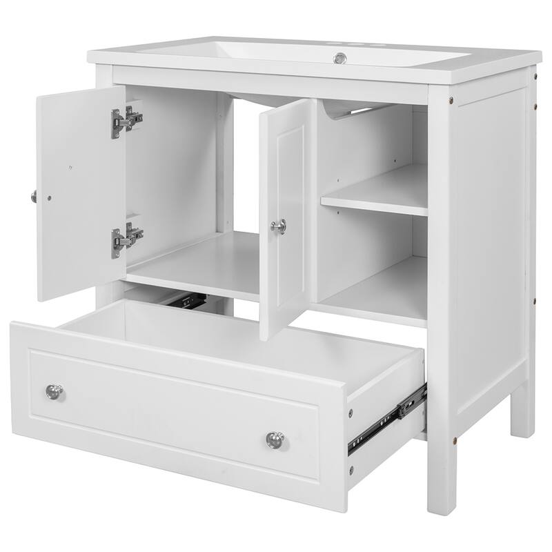 30" Bathroom Vanity with Sink Storage Cabinet and Drawers