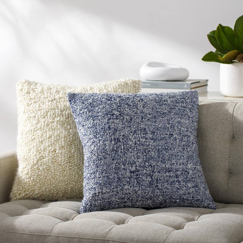 Artistic Weavers Votaw Cozy Throw Pillow - 18x18 Down Insert - Blue