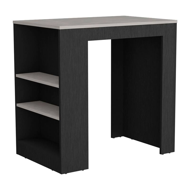 Kitchen Island Doyle, Three Side Shelves