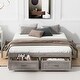 preview thumbnail 20 of 52, Full/Queen Size Platform Bed with 6 Storage Drawers, Wooden Bedframe, Storage Bed, Headboard Not Include, for Kids/Teens/Adults
