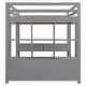 preview thumbnail 15 of 32, Multifunctional Loft Bed Full Size Loft Bed Solid with Built-in Desk and Two Drawers,Storage Shelves,Guardrail