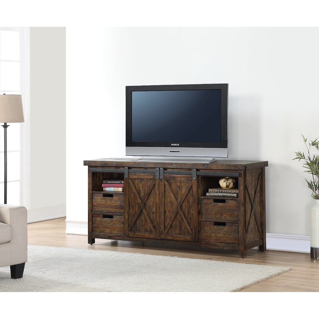 Carpenter Brown Entertainment Base by Flexsteel - 72" x 33" x 19"