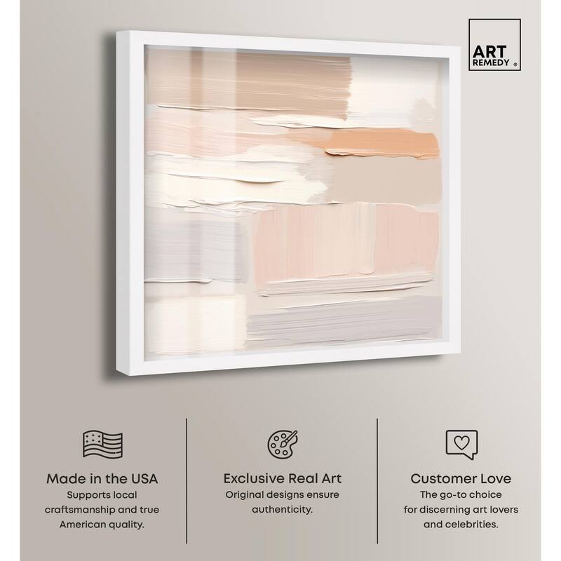 Roseate Cream Tones III Shadowbox by Art Remedy