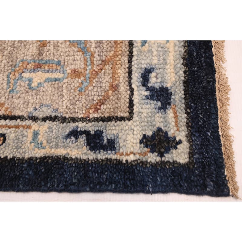 ECARPETGALLERY Hand-knotted Jules Serapi Dark Navy Wool Rug - 9'0 x 11'8