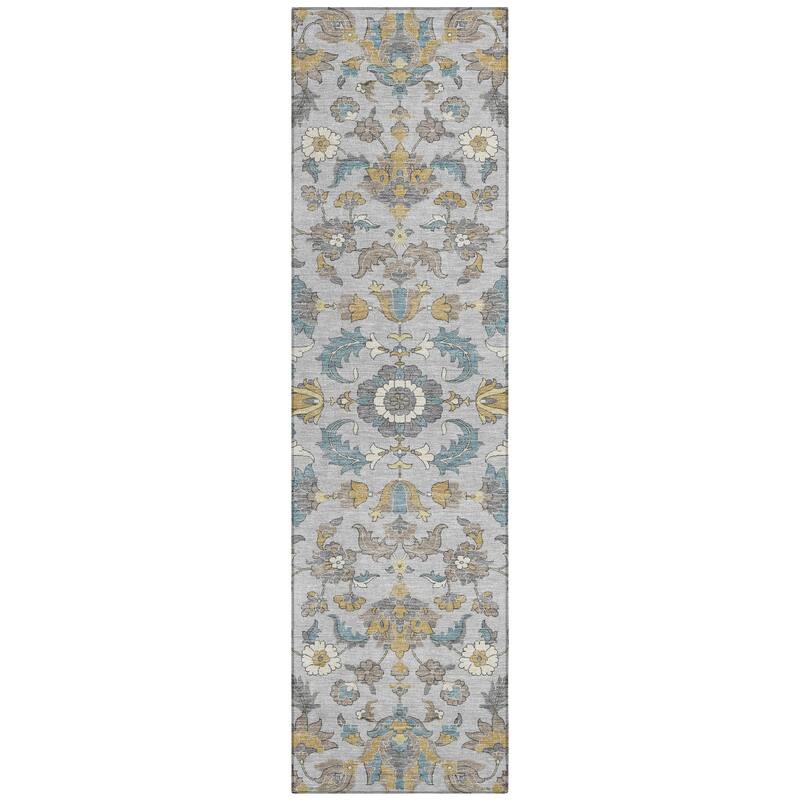 Machine Washable Indoor/ Outdoor Traditional Lanelle Chantille Rug
