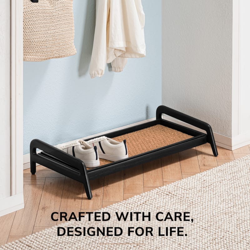 Jani Single-Tier Black Stand 3-Pair Rubber Boot Tray