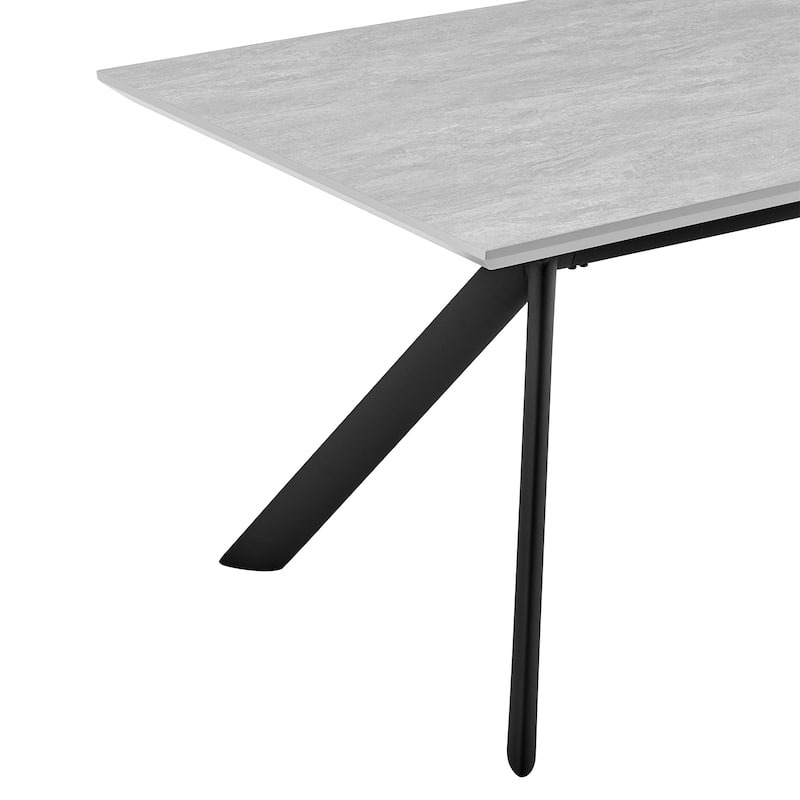 Margot 63" Light or Dark Gray Dining Table with Trestle Base