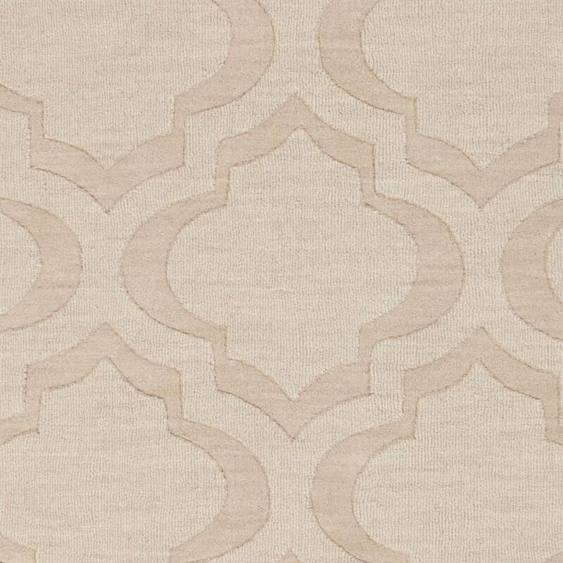 Hand-Woven Ali Tone-on-Tone Moroccan Trellis Wool Rug (9' x 12')