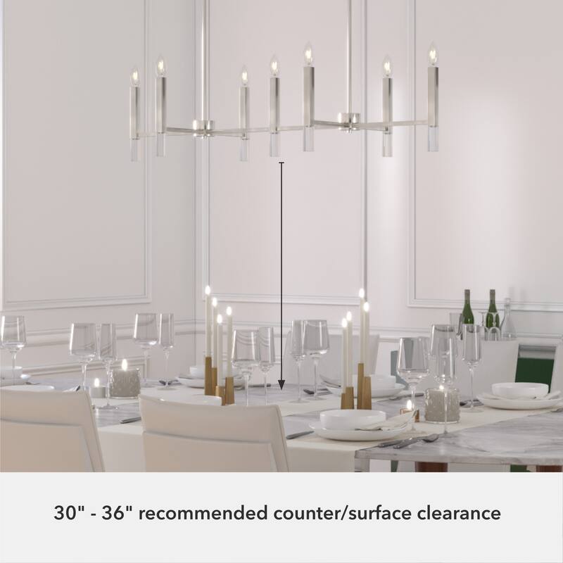 Hunter Sunjai Candle Chandelier - Entry, Kitchen Island, Dining Room, Living Room - Geometric, Glam, Contemporary