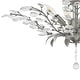 preview thumbnail 8 of 8, Adoria 26" 4-Light Contemporary Bohemian Iron/Acrylic LED Semi Flush Mount, Silver Gray/Clear by JONATHAN Y