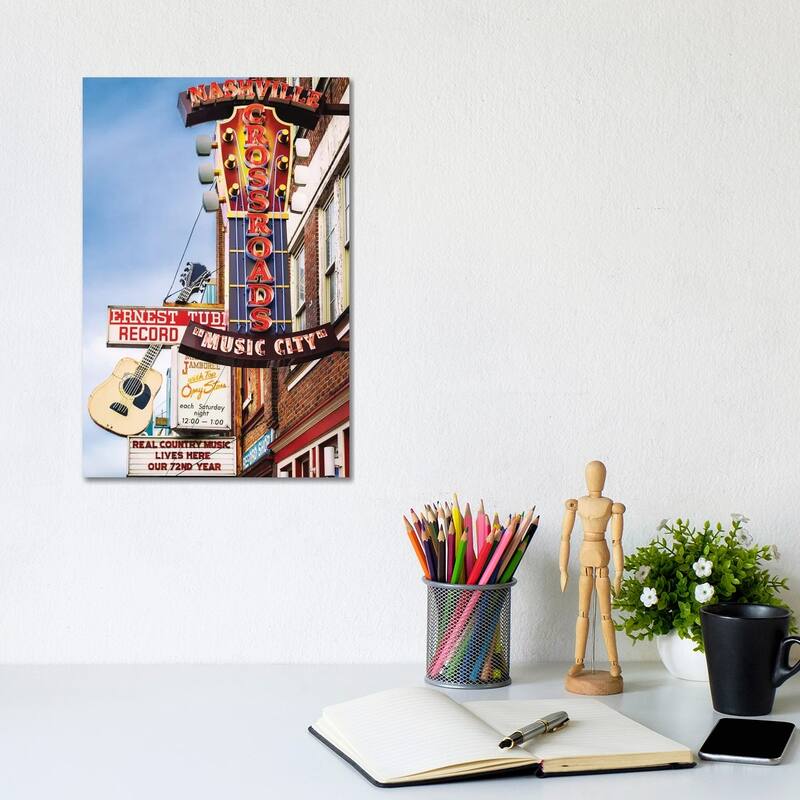 iCanvas "Nashville Music City" by Susanne Kremer Canvas Print - 12x8x0.75