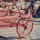 preview thumbnail 4 of 3, Two Tier Iron Flower Push Cart in Flamingo Pink "Odesa 1794" - 21.65x33.85x36.61