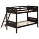 preview thumbnail 8 of 34, Luxury Twin-over-Twin Bunk Bed with Angled Ladder, White