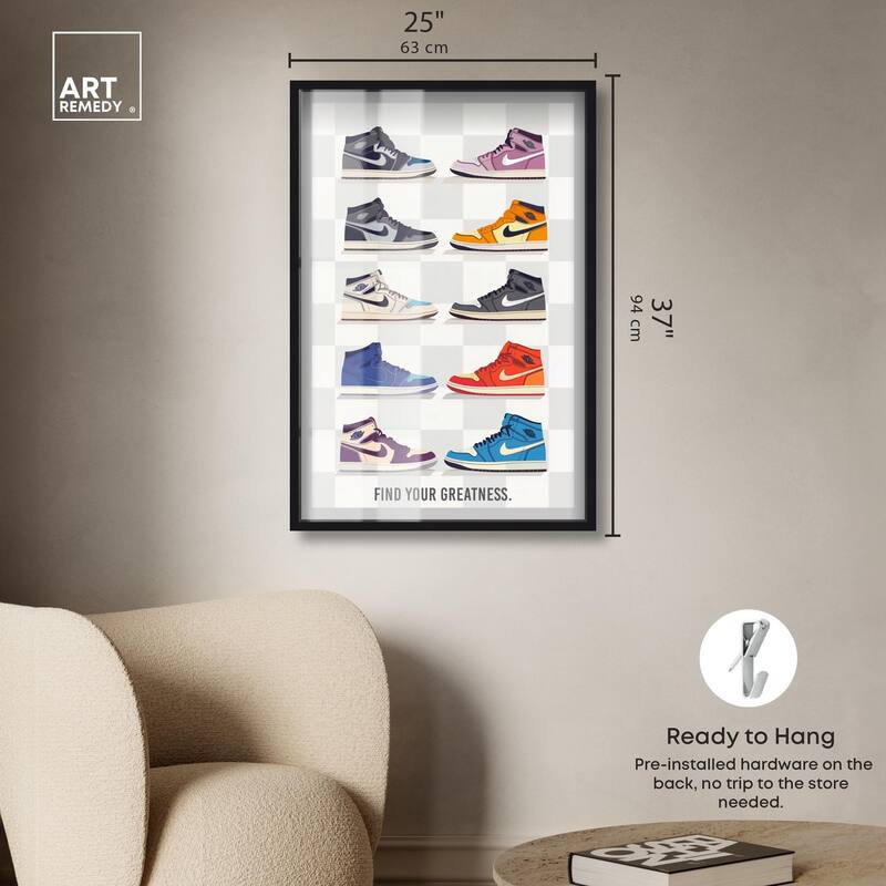 Find Your Greatness Sneakers Shadowbox by Art Remedy