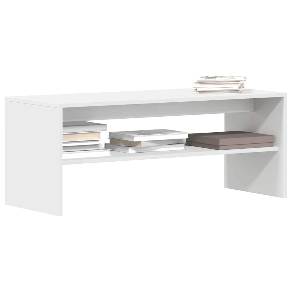 vidaXL TV Cabinet White Engineered wood 39.4 in x 15.7 in x 15.7 in - 15.7 x 39.4 x 15.7 in