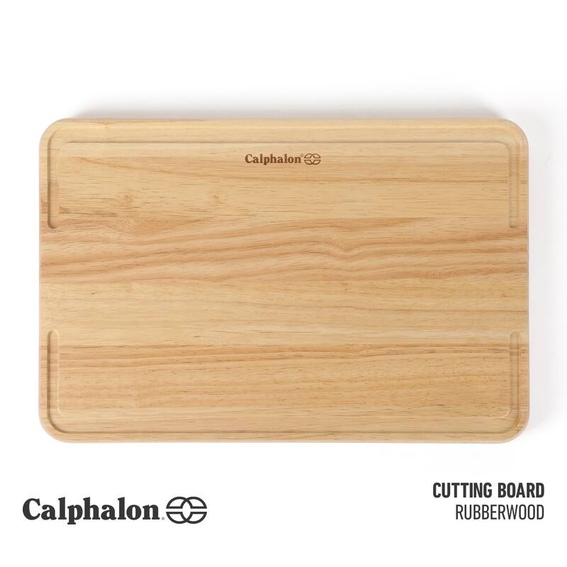 Calphalon Edge Guard 18 x 12, or 13.6 x 9.5 in Rubber Wood Cutting Board - 18" X 12"