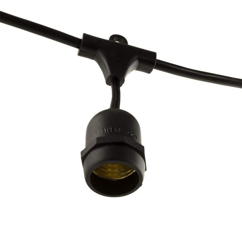 Bulbrite 14 ft Indoor/Outdoor 10-Socket (E26) Decorative String Light Kit, Black