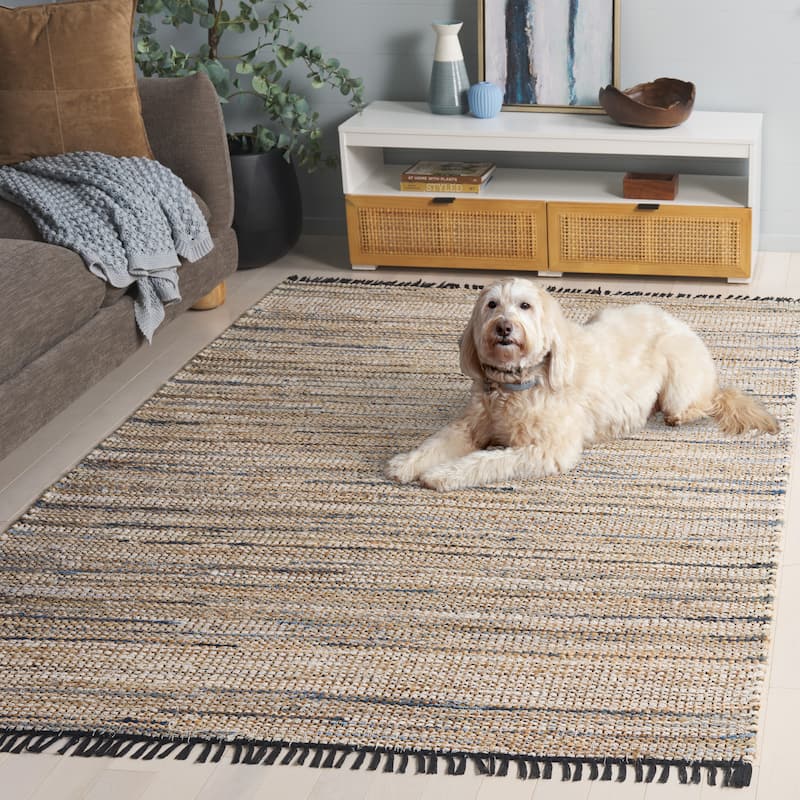 SAFAVIEH Handmade Cape Matsje Cod Denim & Jute Rug