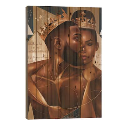 Protection Print On Wood by Salaam Muhammad - Multi-Color