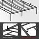 preview thumbnail 13 of 18, Metal Platform Bed Frame with Sturdy Steel Bed Slats Mattress Foundation No Box Spring Needed Large Storage Space