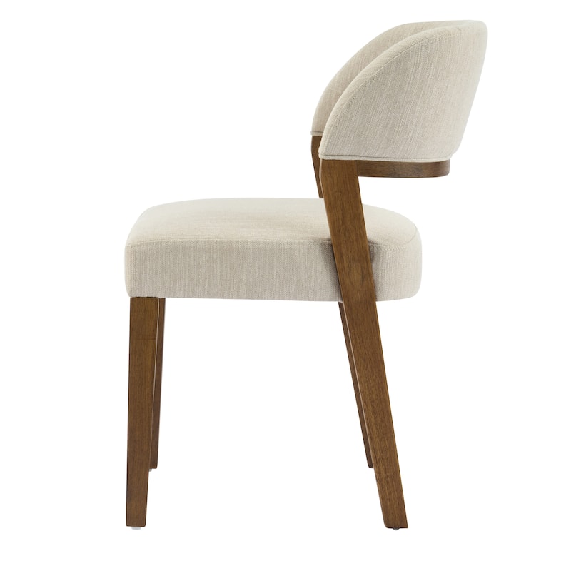 Christopher Knight Home - Caelum Rubberwood Upholstered Dining Chair with Cushioned Seat