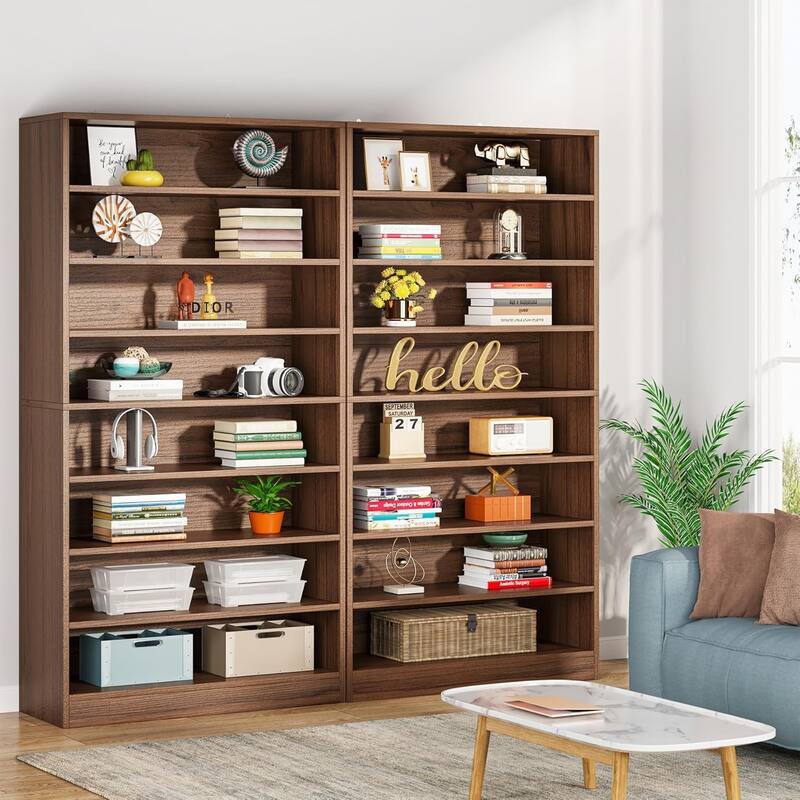 Bookcase, Open Display Storage Shelf, Organizer Cabinet Bookshelf Accent Shelving for Living Room, Home Office, Library, Bedroom