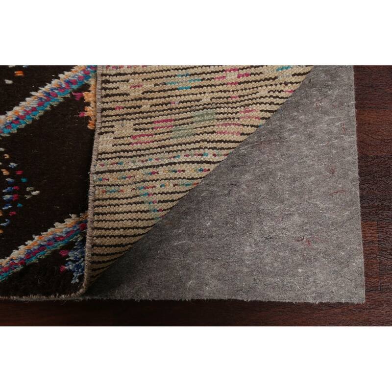 Geometric Tribal Moroccan Area Rug Hand-knotted Oriental Wool Carpet - 5'10" x 9'7"