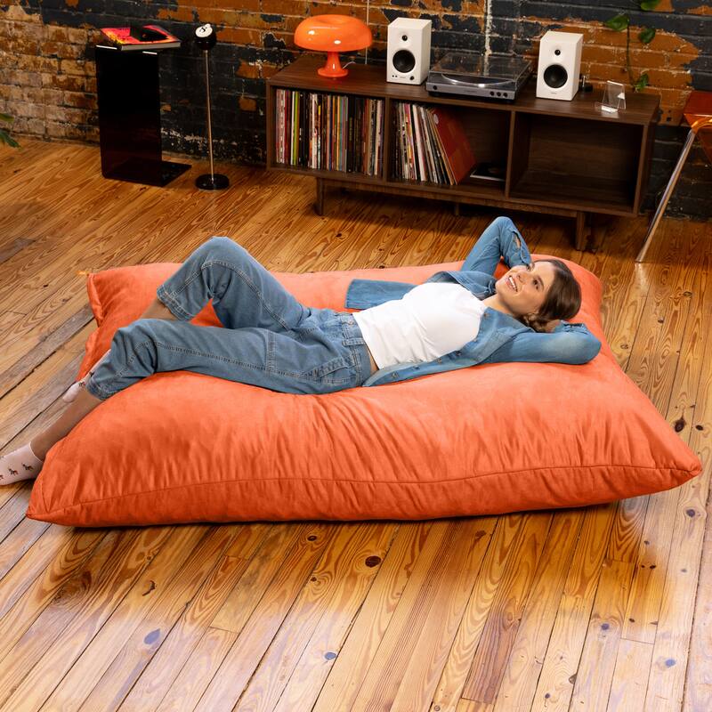 Jaxx 5.5' Huge Bean Bag Floor Pillow and Lounger for Adults - Microsuede