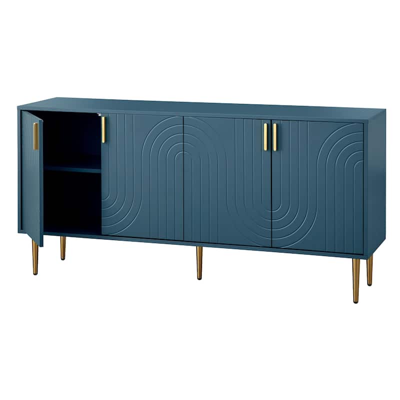 Lifestorey Tabaria Mid-Century Four Door Sideboard/Buffet