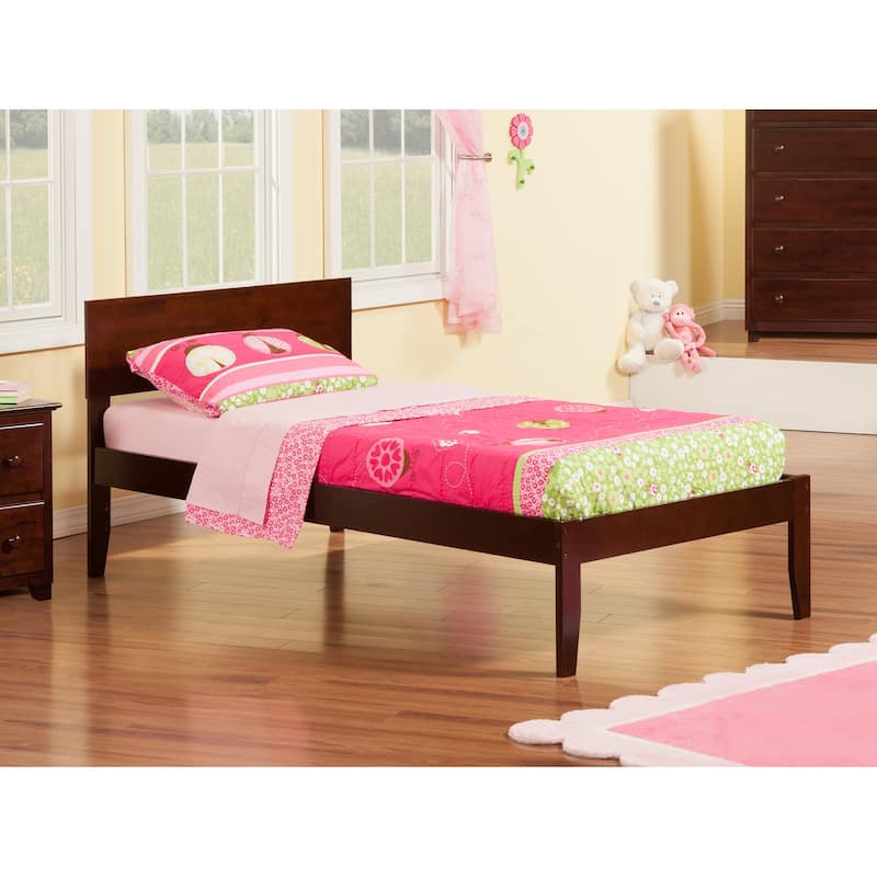 Platform Bed Frame with Footboard - Modern Style Bed