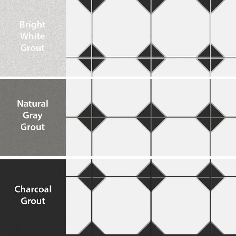 Merola Tile Canterbury Black 12-7/8" x 12-7/8" Porcelain Floor and Wall Tile