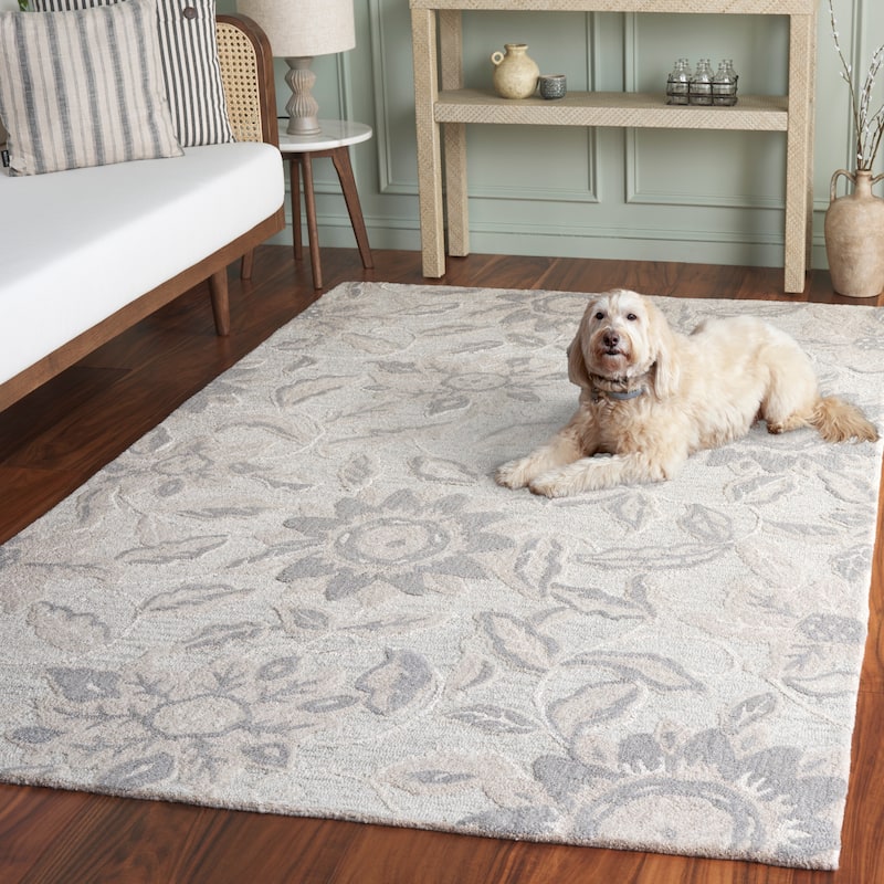 SAFAVIEH Handmade Jardin Jilianna Floral Wool Rug