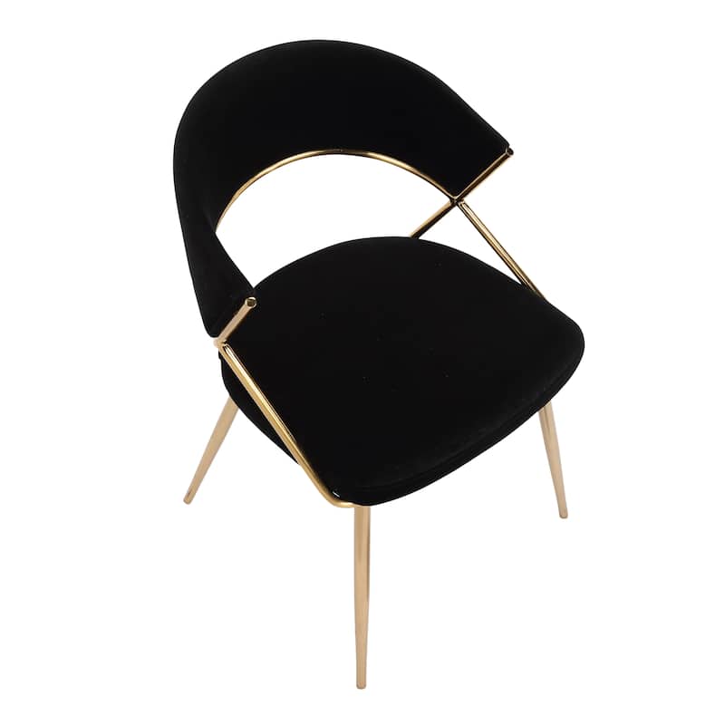 Silver Orchid Tatyana Gold Upholstered Dining Chair (Set of 2)