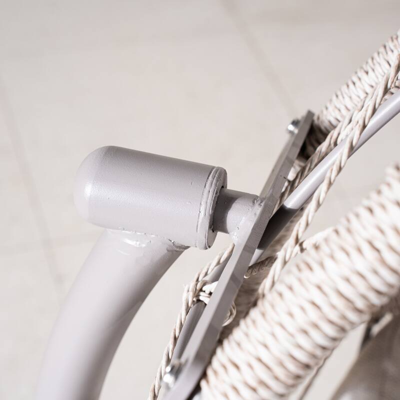 48.8" Outdoor Rocking Chair with Padded Cushion