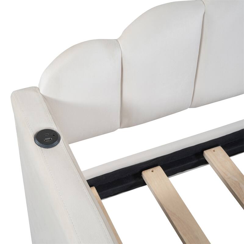 Twin size Upholstered Daybed with 2 Drawers ,Velvet Sofabed