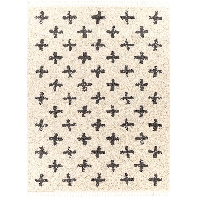 Livabliss Georgie Moroccan Geo Shag Area Rug