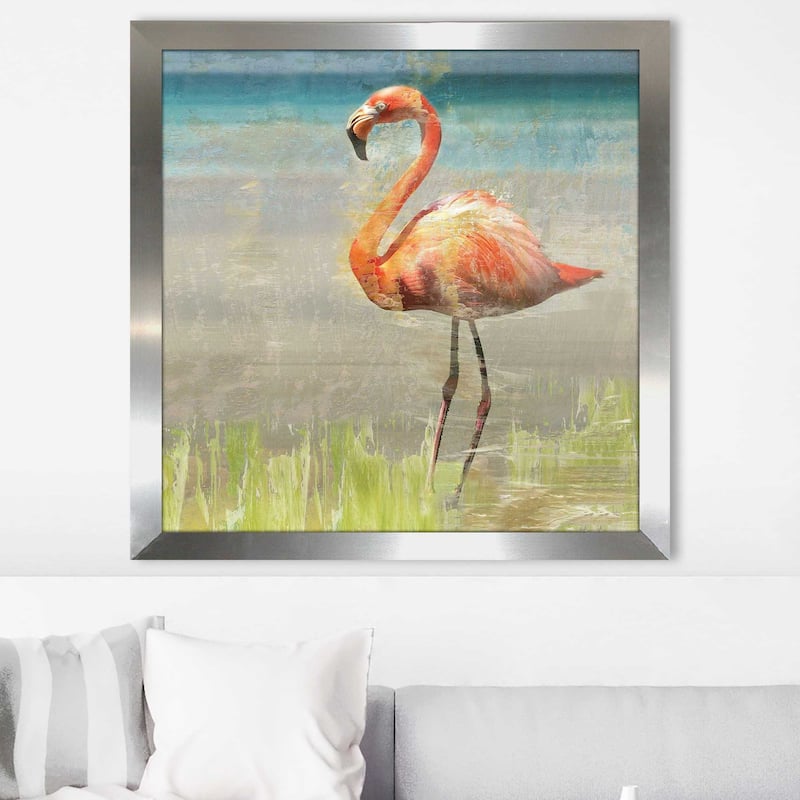 "Flamingo Fancy II (Square)" by Nan Print on Acrylic